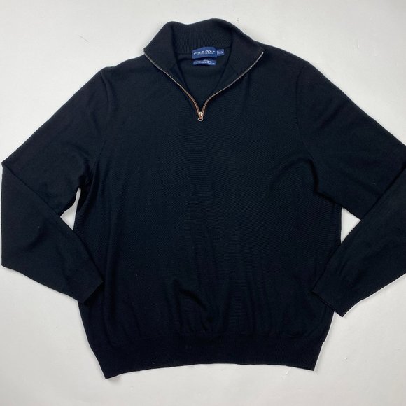 Ralph Lauren Other - Ralph Lauren Polo Golf 1/4 Zip Merino Wool Sweater Mens XL Black